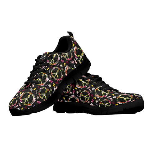 Image of Floral Peace Multicolored Low Top Shoes, Womens, Shoes Casual Shoes, Kids Shoes, Shoes,Running Mens, Top Shoes,Running Shoes,Training Shoes