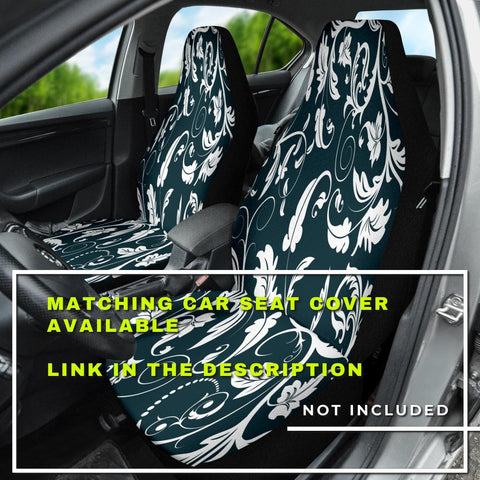 Image of Floral Pattern Backseat Pet Covers, Abstract Art Inspired Car Accessories, Seat