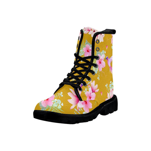 Image of Flowers With Hummingbirds Womens Boots , ,Comfortable Boots,Decor Womens Boots