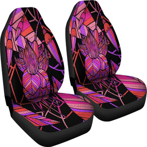 Fuchsia Floral Psychedelic Car Seat Covers, 2 Front Car Seat Covers Car Seat Covers,Car Seat Covers Pair,Car Seat Protector,Car Accessory