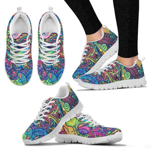 Funky Colorful Hippie Street Custom Shoes, Womens, Mens, Low Top Shoes, Shoes,Running Athletic Sneakers,Kicks Sports Wear, Shoes