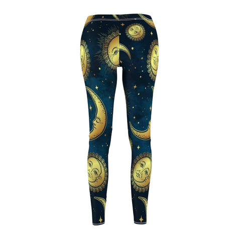 Image of Galaxy Navy Universe Gold Sun Moon Multicolored Women's Cut & Sew Casual