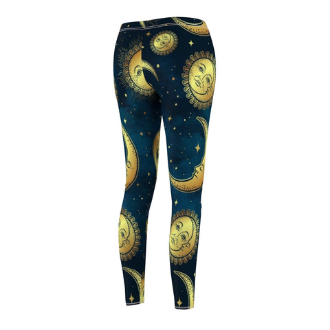 Image of Galaxy Navy Universe Gold Sun Moon Multicolored Women's Cut & Sew Casual