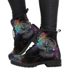 Galaxy Tree Of Life Women's Vegan Leather Boots, Multi,Coloured, Combat Style,