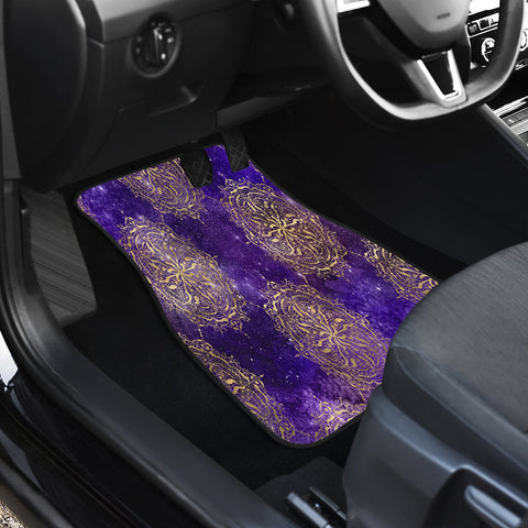Image of Galaxy space mandalas purple Car Mats Back/Front, Floor Mats Set, Car