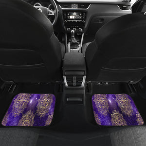 Galaxy space mandalas purple Car Mats Back/Front, Floor Mats Set, Car