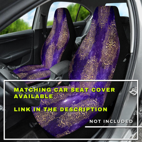 Image of Galaxy space mandalas purple Car Mats Back/Front, Floor Mats Set, Car