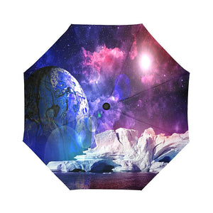 Glacier Star Planet Custom Rain Umbrella,Rain Gear Weather,Colorful,Custom Umbrella,Parasol,Anti UV Auto-Foldable Umbrella