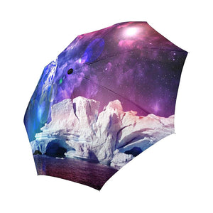Glacier Star Planet Custom Rain Umbrella,Rain Gear Weather,Colorful,Custom Umbrella,Parasol,Anti UV Auto-Foldable Umbrella