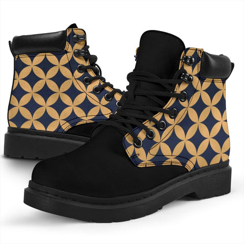Image of Gold And Black Checkered All Season Boots,Vegan ,Casual WearLeather,Rain Boots,Leather Boots Women,Women Girl Gift,Handmade Boots,Streetwear