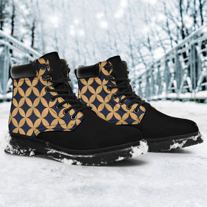 Gold And Black Checkered All Season Boots,Vegan ,Casual WearLeather,Rain Boots,Leather Boots Women,Women Girl Gift,Handmade Boots,Streetwear