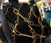 Golden Chains Abstract Art Car Backseat Covers, Stylish Pet Protectors, Unique