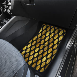 Gold Polka dots Car Mats Back/Front, Floor Mats Set, Car Accessories