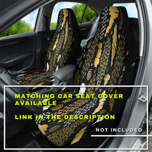 Gold boho tribal pattern Car Mats Back/Front, Floor Mats Set, Car Accessories