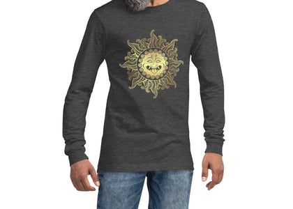 Golden Aztec Sun Unisex Long Sleeve Tee, Super Soft & Comfy Long Sleeve Shirt