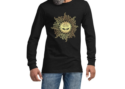 Golden Aztec Sun Unisex Long Sleeve Tee, Super Soft & Comfy Long Sleeve Shirt