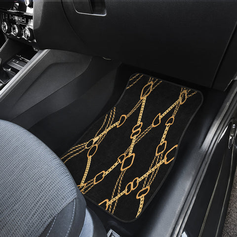 Image of Golden Chains Car Mats Back/Front, Floor Mats Set, Car Accessories