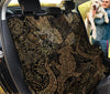 Brown Lizard Themed Car Back Seat Covers, Abstract Art Inspired Pet Protectors,