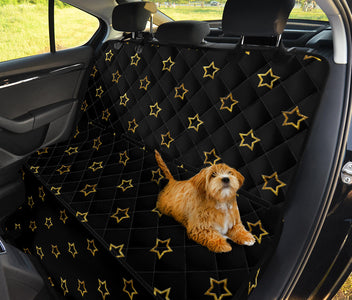 Glamorous Golden Chain Design Car Backseat Covers, Abstract Art Seat Protectors,