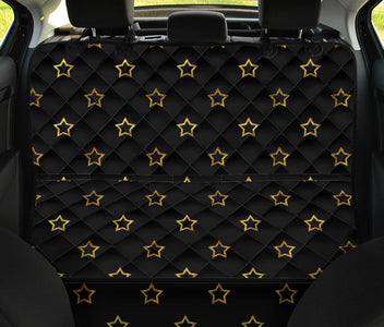 Glamorous Golden Chain Design Car Backseat Covers, Abstract Art Seat Protectors,