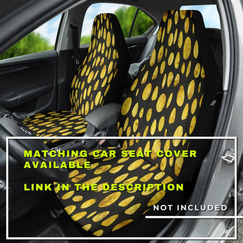 Image of Golden Dots Car Mats Back/Front, Floor Mats Set, Car Accessories