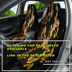 Golden damask Pattern Car Mats Back/Front, Floor Mats Set, Car Accessories