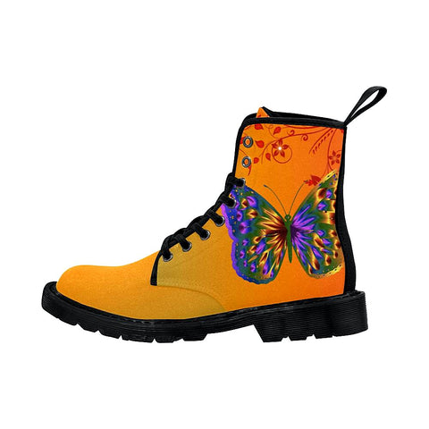 Image of Gradient Butterly Women Boots , Custom Boots,Boho Chic Boots,Spiritual ,Comfortable Boots