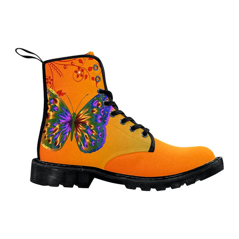 Image of Gradient Butterly Women Boots , Custom Boots,Boho Chic Boots,Spiritual ,Comfortable Boots