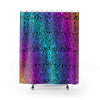 Gradient Colorful Zebra Rainbow Multicolored Shower Curtains, Water Proof Bath