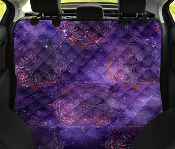 Gradient Purple Mandalas Car Seat Covers, Abstract Art Inspired Backseat Pet