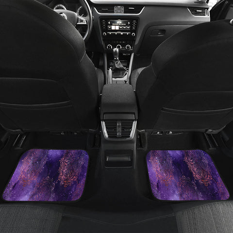 Image of Gradient Purple mandalas Car Mats Back/Front, Floor Mats Set, Car Accessories