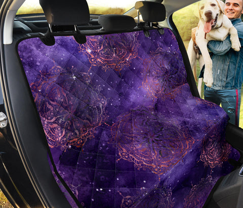 Image of Gradient Purple Mandalas Car Seat Covers, Abstract Art Inspired Backseat Pet