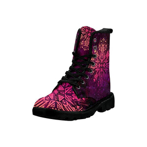 Gradient Tribal Womens Boot Lolita Combat Boots,Hand Crafted,Multi Colored Boots