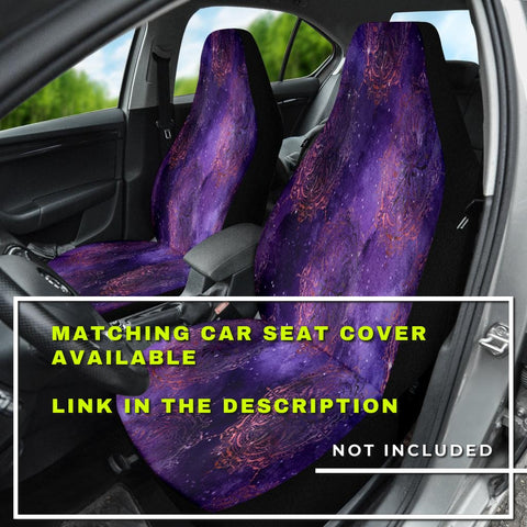 Image of Gradient Purple Mandalas Car Seat Covers, Abstract Art Inspired Backseat Pet