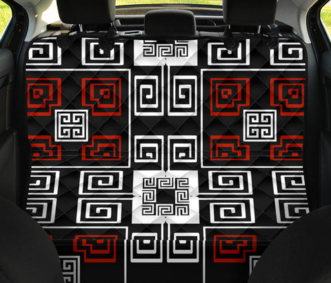 Image of Greek Ethnic Tribal Pattern Car Seat Covers, Abstract Art Backseat Pet