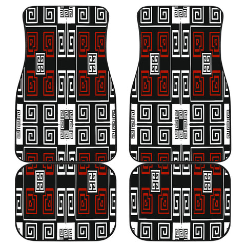 Image of Greek ethnic tribal pattern Car Mats Back/Front, Floor Mats Set, Car Accessories