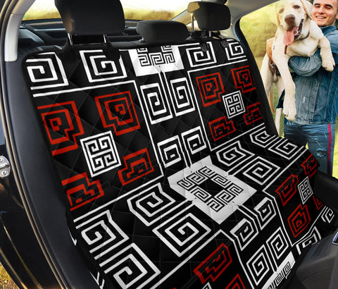 Image of Greek Ethnic Tribal Pattern Car Seat Covers, Abstract Art Backseat Pet