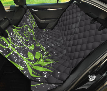 Green Floral Abstract Art Car Seat Covers, Backseat Pet Protectors, Nature