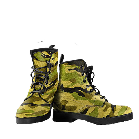 Image of Camo Boots, Vegan Leather Women's Boots, Leather Boots Women, Cosmos