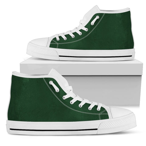 Image of Green Canvas Shoes,High Quality, High Tops Sneaker, Spiritual,Handmade Crafted, Boho,Streetwear,All Star,Custom Shoes,Womens High Top