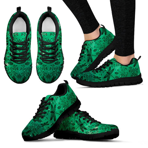 Image of Green Dragonfly Sneakers,Custom Shoes, Athletic Sneakers,Kicks Sports Wear, Low Top Shoes, Shoes Kids Shoes, Womens, Shoes