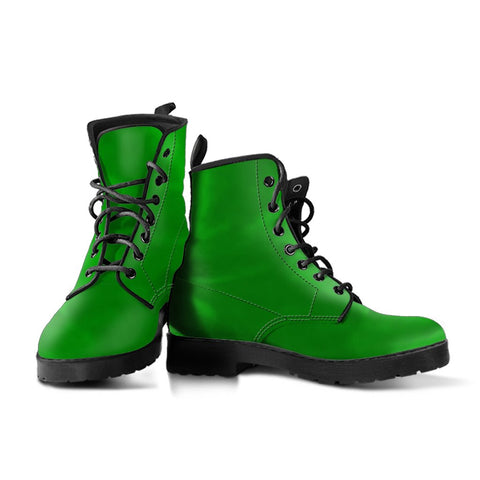 Image of Vibrant Green Boots: Women's Vegan Leather Boots, Women's Winter Boots,