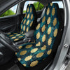 Green Lotus Space Floral Car Seat Covers, Zen Front Seat Protectors,