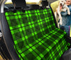 Green Plaid Pattern Car Backseat Covers, Abstract Art Inspired Seat Protectors,