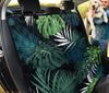 Green Floral Plants & Leaves Car Seat Covers, Abstract Art Backseat Pet
