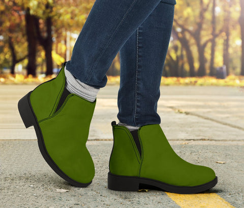 Image of Green Suede Handmade Boots,Biker Boots,Vegan Leather,Fashion Boots,Women's Boots,Leather Boots Women,Rain Boots,Handmade Boots