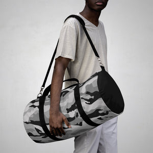 Grey Camouflage Duffel Bag, Weekender Bags/ Baby Bag/ Travel Bag/ Hospital Bag/