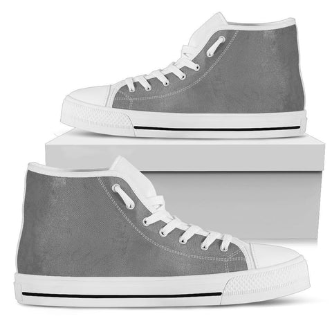 Image of Grey High,Top Women's Canvas Shoes, Streetwear, High Quality Hippie