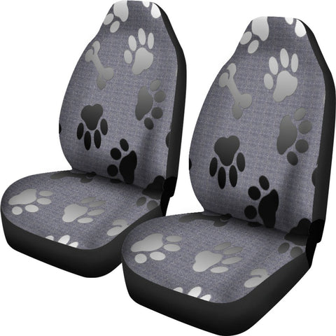 Image of Grey Paws Car Seat Covers,Car Seat Covers Pair,Car Seat Protector,Front Seat Covers,Seat Cover for Car, 2 Front Car Seat Covers