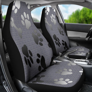 Grey Paws Car Seat Covers,Car Seat Covers Pair,Car Seat Protector,Front Seat Covers,Seat Cover for Car, 2 Front Car Seat Covers